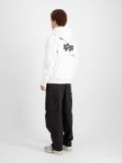 ALPHA INDUSTRIES Sweatshirt 'Logo BP Hoody'  sort / hvid