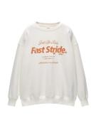 Pull&Bear Sweatshirt  orange / hvid
