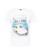 Key Largo Bluser & t-shirts 'ROAD TRIP'  azur / sort / hvid-meleret