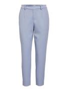 OBJECT Bukser med lægfolder 'LISA'  blå