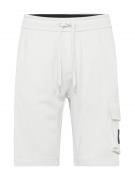 Calvin Klein Jeans Cargobukser  lysegrå / sort / hvid