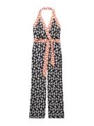 MANGO Jumpsuit 'Cosim'  orange / sort / hvid