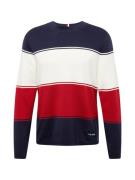 TOMMY HILFIGER Pullover 'MILANO'  marin / kirsebærsrød / hvid