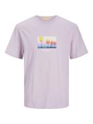 JACK & JONES Bluser & t-shirts 'ARUBA'  blå / gul / lavendel / pink