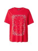 PIECES Shirts 'PCADDYSAN'  rød / sort / hvid