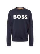 BOSS Sweatshirt  mørkeblå / hvid