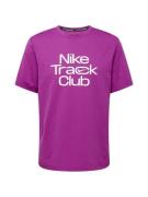 NIKE Funktionsskjorte 'Track Club'  lilla / hvid