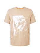 BOSS Bluser & t-shirts 'Sea_horse'  lysebrun / hvid