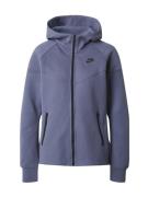 Nike Sportswear Overgangsjakke 'TECH FLEECE'  violetblå / sort