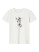 NAME IT Bluser & t-shirts 'JAEL'  grå / pitaya / hvid