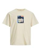 JACK & JONES Bluser & t-shirts 'NOTO ART'  creme / navy / gul / orange