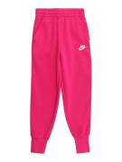 Nike Sportswear Bukser 'CLUB FLEECE'  pink / hvid