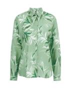 WE Fashion Bluse  pastelgrøn / hvid