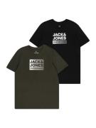 Jack & Jones Junior Shirts  oliven / sort / hvid
