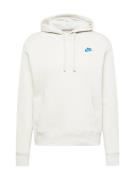 Nike Sportswear Sweatshirt 'Club Fleece'  elfenben / himmelblå