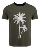 Key Largo Bluser & t-shirts 'OCEAN DRIVE'  mørkegrøn / hvid