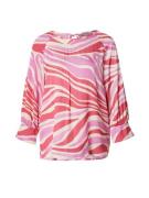 Fransa Bluse 'ZENA'  pink / melon / hvid