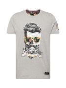 BRAVE SOUL Bluser & t-shirts '149MERID'  grå-meleret / grøn / sort / h...