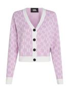 Karl Lagerfeld Cardigan  lilla / hvid