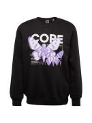 JACK & JONES Sweatshirt 'EDITION'  orkidee / sort / hvid