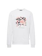 JACK & JONES Sweatshirt 'ARUBA'  grå / pitaya / sort