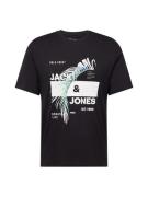 JACK & JONES Bluser & t-shirts 'JJCLARC'  lyseblå / sort / hvid