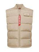 ALPHA INDUSTRIES Vest  lysebeige / rød / hvid