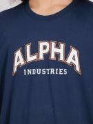 ALPHA INDUSTRIES Bluser & t-shirts 'College T'  navy / hvid