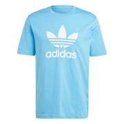 ADIDAS ORIGINALS Bluser & t-shirts 'Adicolor Trefoil'  lyseblå / hvid