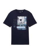 TOM TAILOR Bluser & t-shirts  blå / marin / lyseblå / hvid