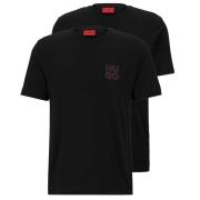 HUGO Bluser & t-shirts 'Dimento'  mørkegrå / rød / sort