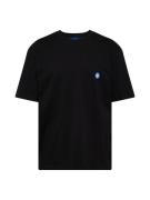 HUGO Bluser & t-shirts 'Niley'  blå / sort / hvid