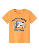 NAME IT Shirts 'VUX'  røgblå / natblå / orange / hvid