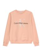 Calvin Klein Jeans Sweatshirt  pudder / sort / sølv
