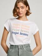Pepe Jeans Shirts 'EILEEN'  blå / pastelgrøn / orange / hvid