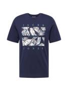 JACK & JONES Bluser & t-shirts 'JJFLOOR'  navy / grå / hvid