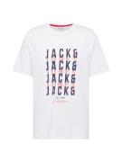 JACK & JONES Bluser & t-shirts 'JJDELVIN'  marin / lys rød / hvid