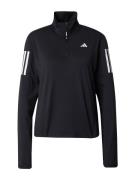 ADIDAS PERFORMANCE Sportssweatjakke 'Own The Run '  sort / hvid