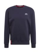 ALPHA INDUSTRIES Sweatshirt  marin / hvid