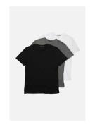 Trendyol Bluser & t-shirts  mørkegrå / sort / hvid