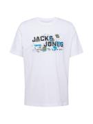 JACK & JONES Bluser & t-shirts 'JCOOUTDOOR'  azur / grøn / sort / hvid
