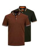 JACK & JONES Bluser & t-shirts 'Paulos'  brun / sort / hvid