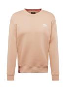 ALPHA INDUSTRIES Sweatshirt  fersken / hvid