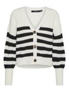 VERO MODA Cardigan 'VMLEA'  sort / hvid