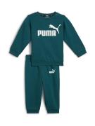 PUMA Joggingdragt 'ESS+'  smaragd / hvid