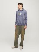 JACK & JONES Sweatshirt  beige / blå / hvid