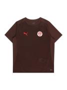 PUMA Funktionsskjorte 'FC St. Pauli'  mørkebrun / rød / hvid