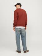 JACK & JONES Sweatshirt 'Vesterbro'  rustbrun / hvid