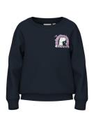 NAME IT Sweatshirt 'VASACHA'  røgblå / safir / lilla / hvid