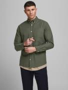 JACK & JONES Skjorte 'JJEOxford'  khaki